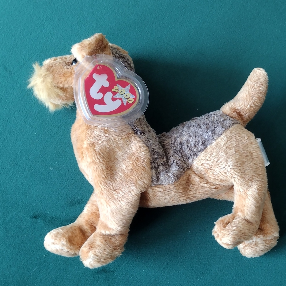 3/$20 TY Plush Dog Toy - Brown and Gray